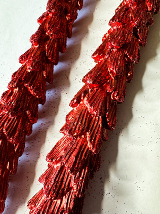 Dinerkaarsen Glitterboom Rood