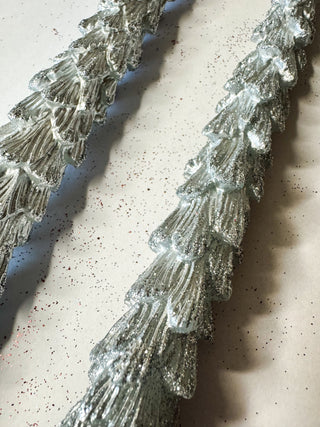Dinerkaarsen Glitterboom Zilver