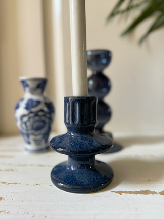 Kandelaar Donkerblauw (2 stuks)